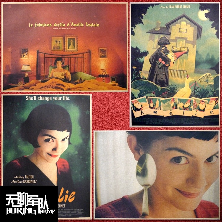 天使爱美丽 经典电影海报文艺酒吧咖啡厅网咖装饰画相框墙,家居饰品,现代装饰画,淘宝优惠券,粉丝福利购,淘宝优惠卷