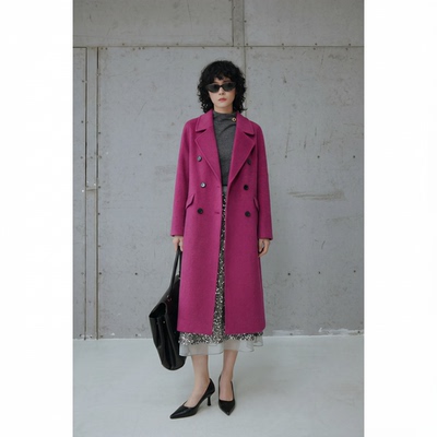 绵羊毛+羊驼毛双面呢大衣女