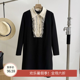 N699 气质减龄POLO领拼接显瘦假两件连衣裙女 商场同步 25春季