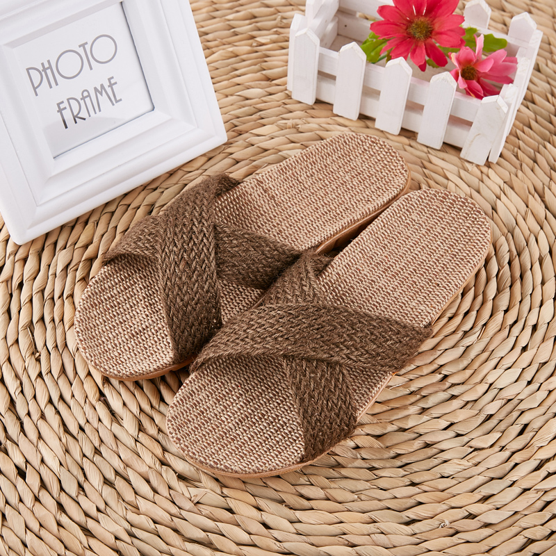 时尚风日韩防滑包邮全棉麻拖鞋