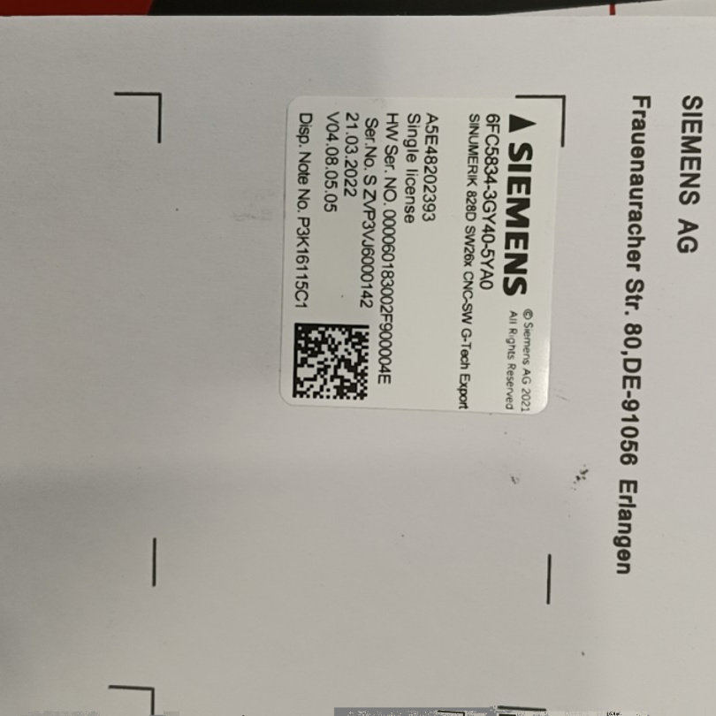 全新未拆封西门子828D CF程序卡6FC5831-2GY00-0YA0