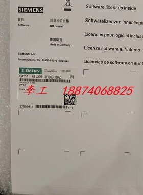 全新西门子全系类6SL3054-0/1/3ED/EE/EF/EH/EG/EJ/00/01-1BA0-Z