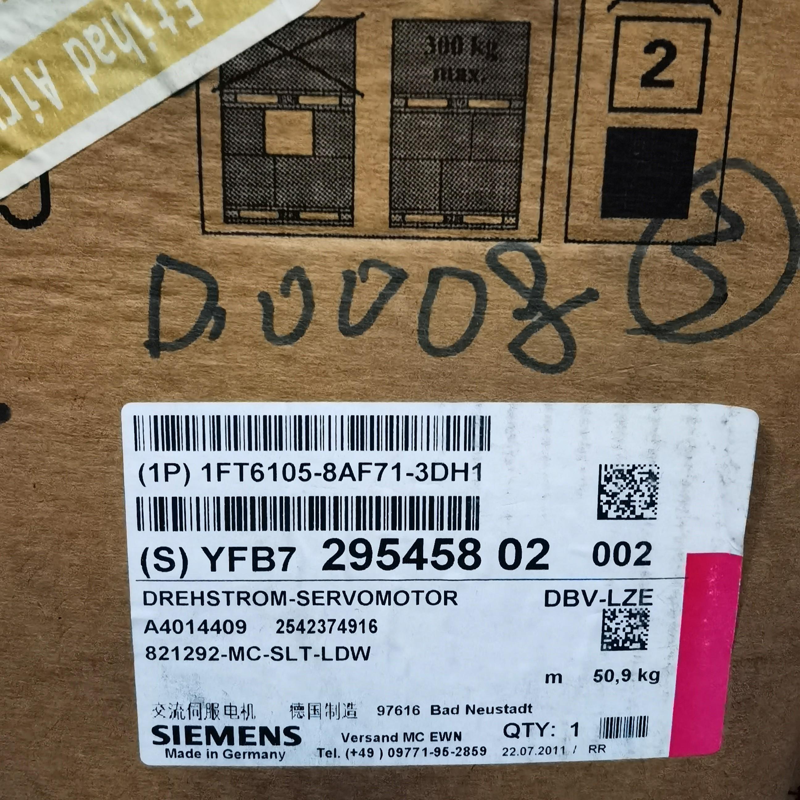 全新原装正品西门子同步伺服电机1FT6105-8AF71-3DH1