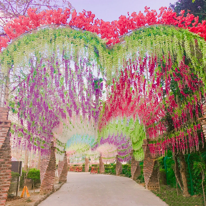 仿真植物室内装饰花藤花吊顶