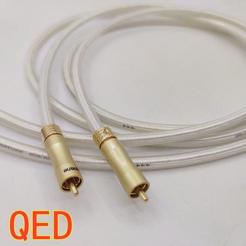 英国 QED 签名版 四芯合金镀银 发烧级RCA音频信号线包邮