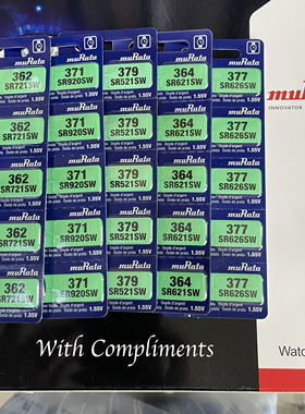 murata卡装村田正品电池SR626SW 377 364 371 321 394 379 395 36