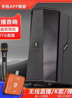 贝德别无所求新款声卡一体机1897户外大功率拉杆广场舞K歌音响