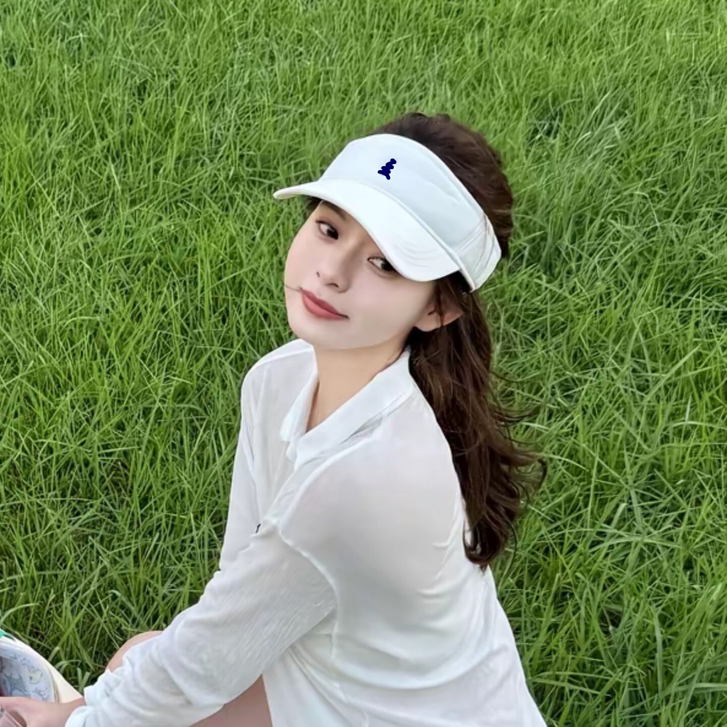 博主琪琪熊子明星同款棉空顶眼遮帽夏天防晒帽海绵夹层柔软visor