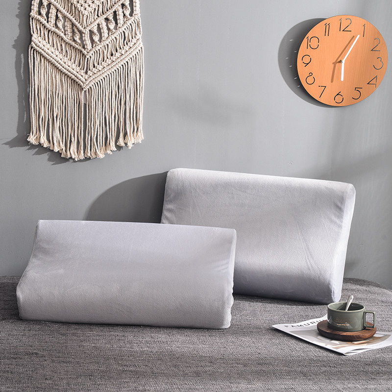 乳胶枕枕套加厚保暖绒波浪型 大人枕头套柔软记忆枕套可定制35x60