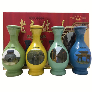 新沂绿豆烧酒 窑湾特产 老瓦缝 白酒礼盒 42度248mlX4瓶 窑湾记忆