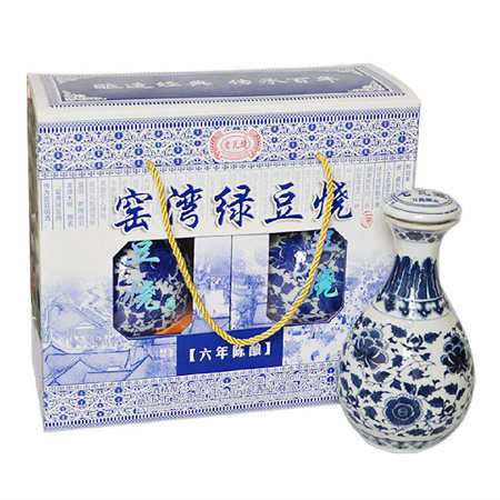 窑湾绿豆烧 绿豆烧酒 徐州特产 老瓦缝 六年陈酿 750mlx2瓶礼盒