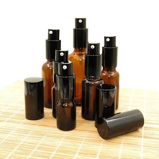 高端茶色避光玻璃乳液瓶 电化铝鸡嘴瓶 空瓶子分装瓶乳液精油瓶