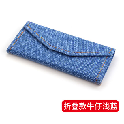 折叠眼镜盒包邮太阳镜盒韩国墨镜盒女款手工便携学生近视眼睛盒子