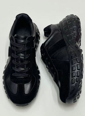 ESKEIN欧洲站轻便5厘米厚底德训鞋34-43码系带皮鞋拼色牛皮老爹鞋