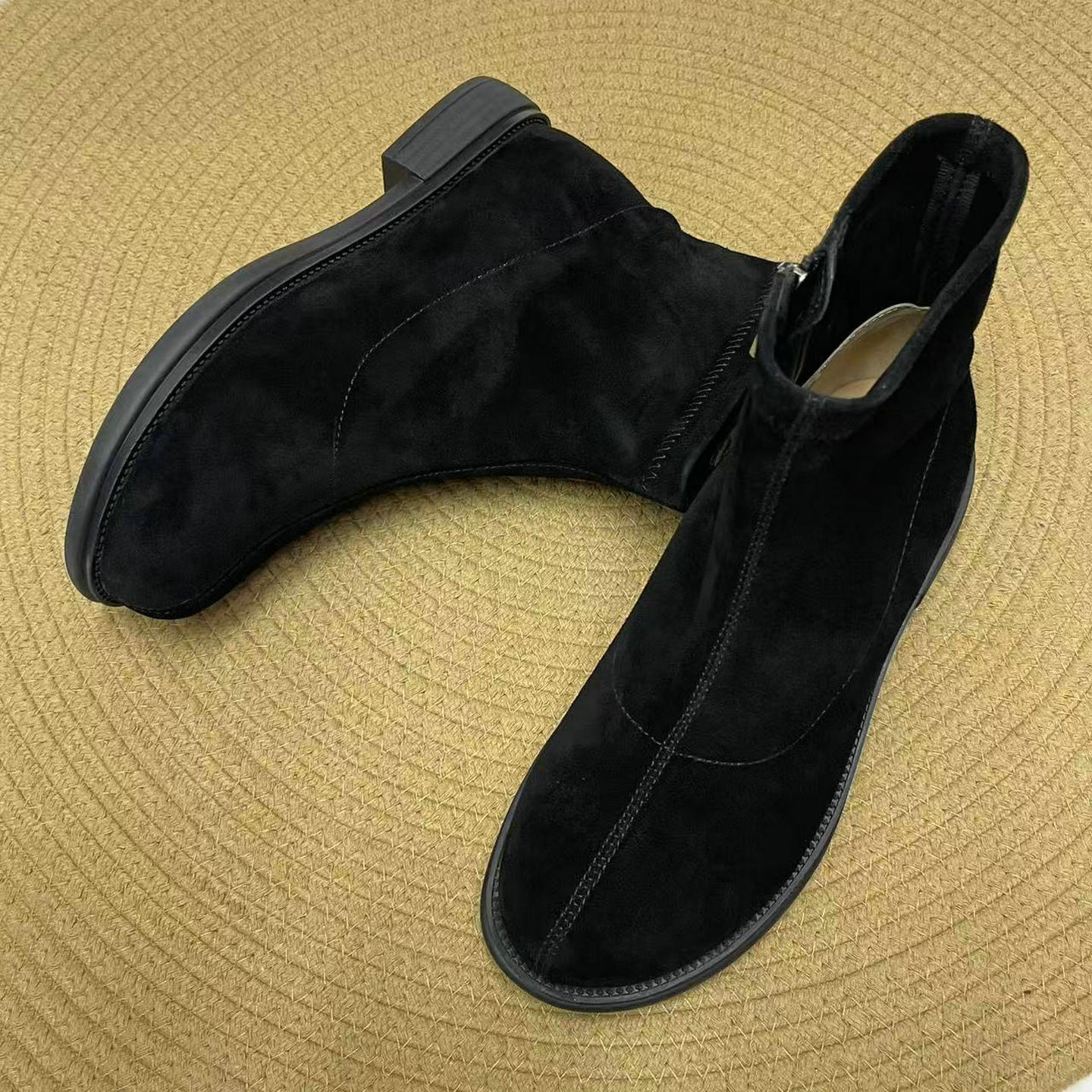 大码女靴35-43码秋冬胖宽脚