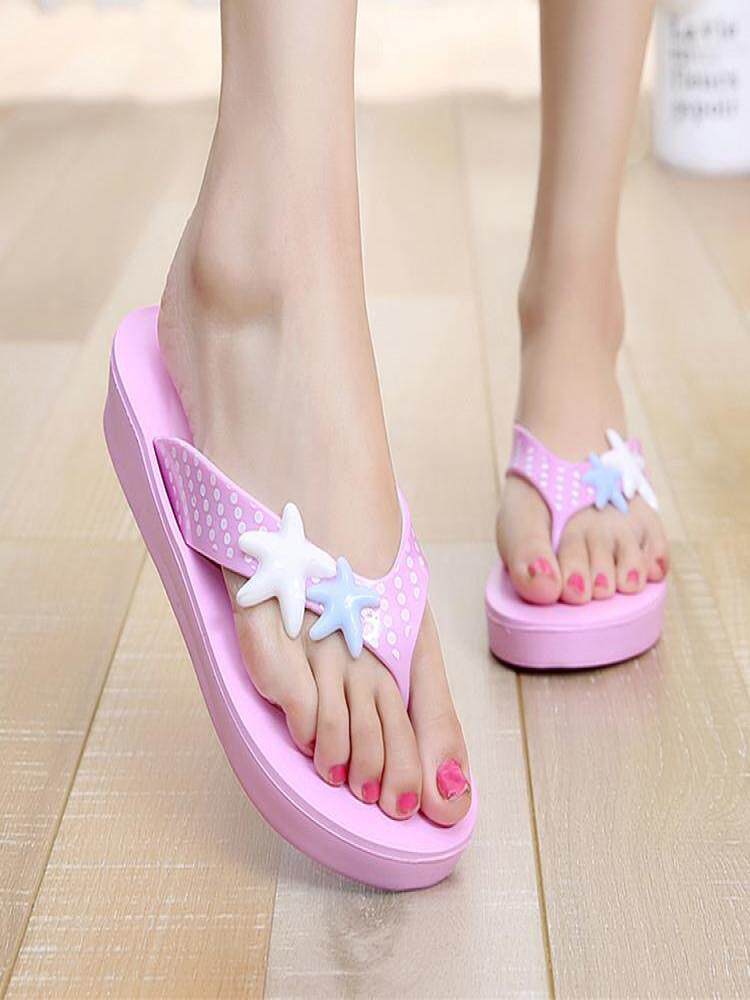 轻国ya6ng_16厚底人字拖女美人桥海星夹脚夏季防滑便沙滩外凉穿韩