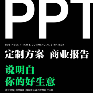 定制方案 商业报告:品牌策划/商业计划书/企业宣传/商务PPT