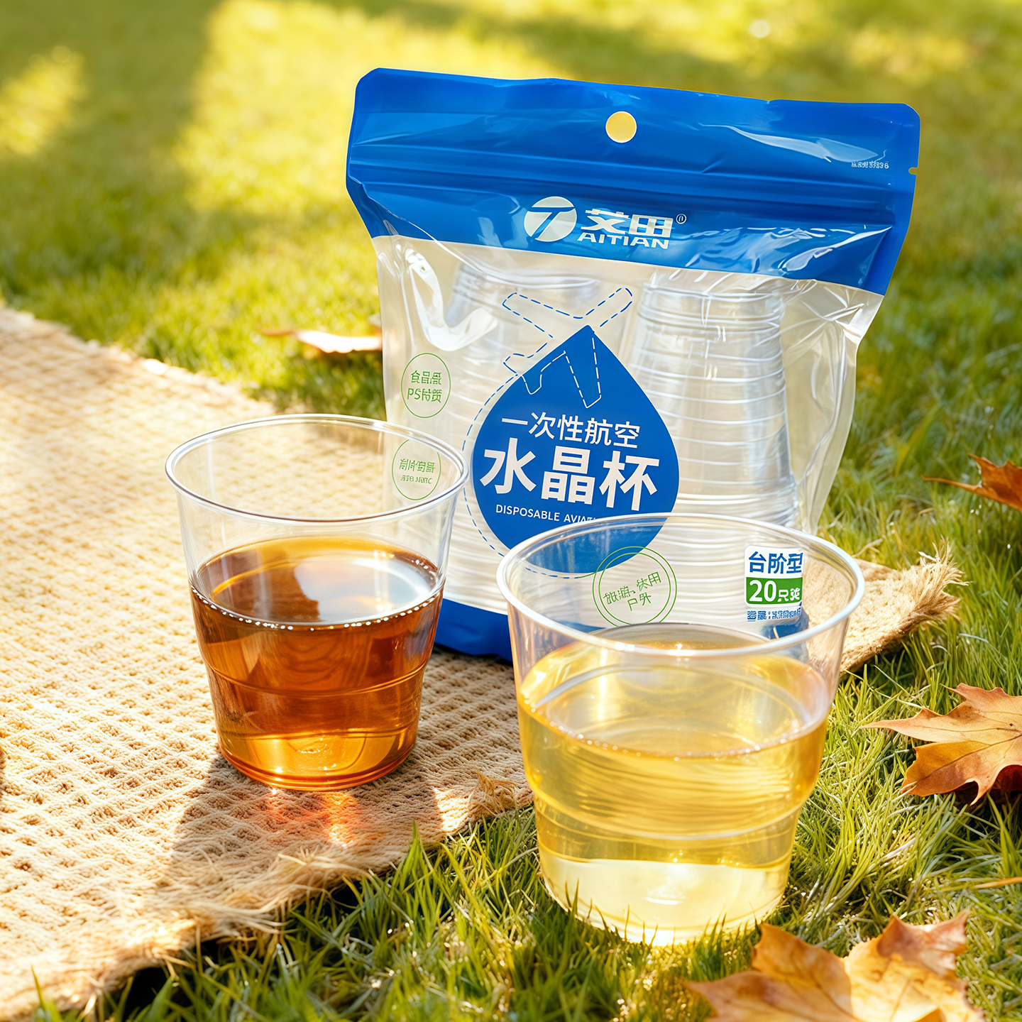 一次性加厚航空水晶杯硬质塑杯