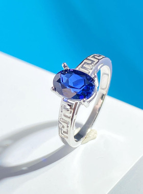 雅轩女款戒指空托S925纯银固定款