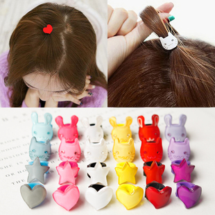 韩版IU同款小号发抓发饰迷你圆扣宝宝爱心星星刘海抓夹发夹