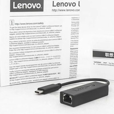 联想Type-C 转千兆以太网口转接线GX90Q75534 USBC TO RJ45拓展坞