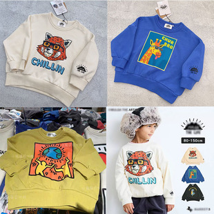 宽松舒适卡通可爱 男女童装 原D M@rkeys纯棉毛圈卫衣