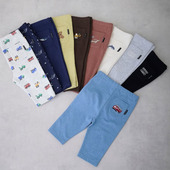 轻微瑕疵赔本清仓 男童装 原D pm纯棉汽车七分裤
