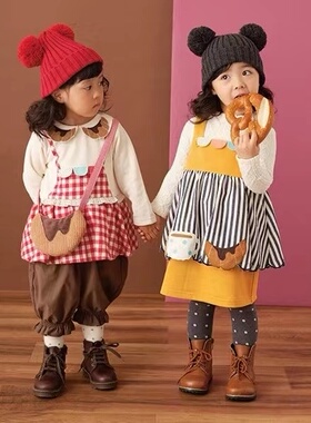 赔本清仓！原D！贵牌 ba*byc卡通立体拼接女童羊角包图案套装