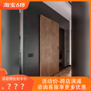 幽灵门无轨悬浮平移门房间门室内推拉门吊轨门复合木门免漆隐形门