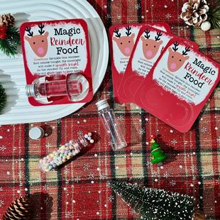 Reindeer Feed Packaging Christmas Glass Magic Set Bottl Gift