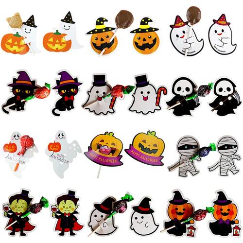 50PCS Halloween Candy Package Card Cartoon Ghost Pumpkin Lol