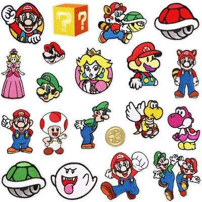 Movie Pixel Cartoon Game Theme Patches for Clothing, Cloth S