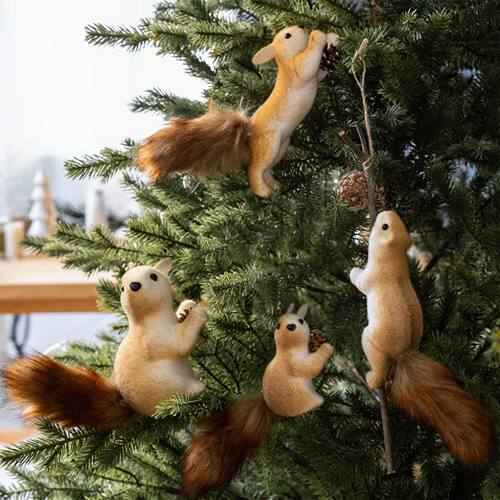 Squirrel Figurine Foam Light-weight Squirrel Ornament Lifeli