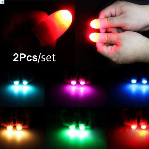 Finger light 2Pcs Magic Light Up Thumbs Fingers Trick Appear