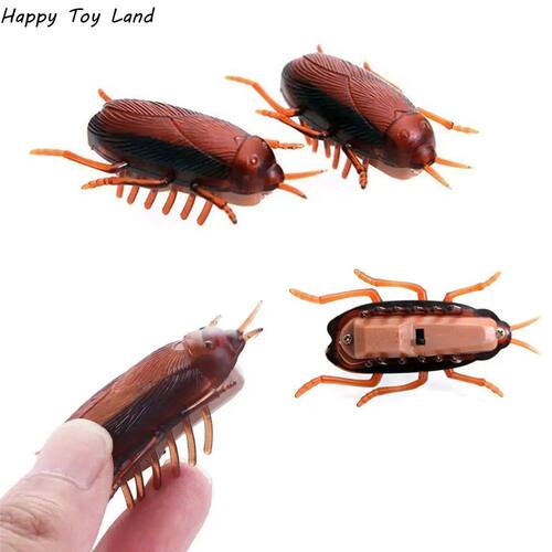 Electric Crawling Cockroach Toys Funny Simulation Fake Roach