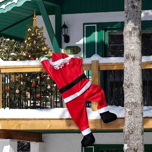 Climbing Santa Claus for Climbing Window, Balcony, Roof, Chi