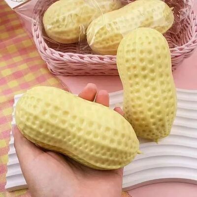 Peanut Stress Ball Crunchy Squeeze Bal Squishy Toy Simulated