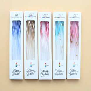 6 Pcs Colored Magic Long Candles Children's Birthday Candles