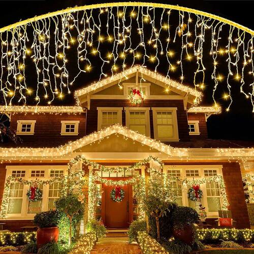 5M Christmas Garland LED Curtain Icicle String Lights Droop