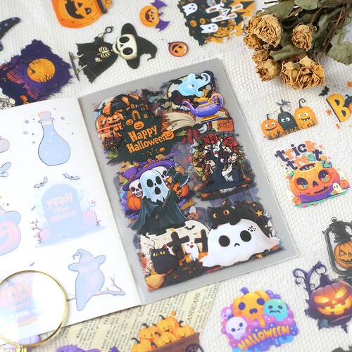 20sheets PET Scrapbook Stickers Book Halloween Series for Sc