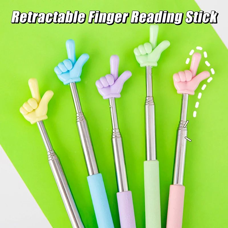Telescopic Reading Finger Stick Whip Command Stick Click To