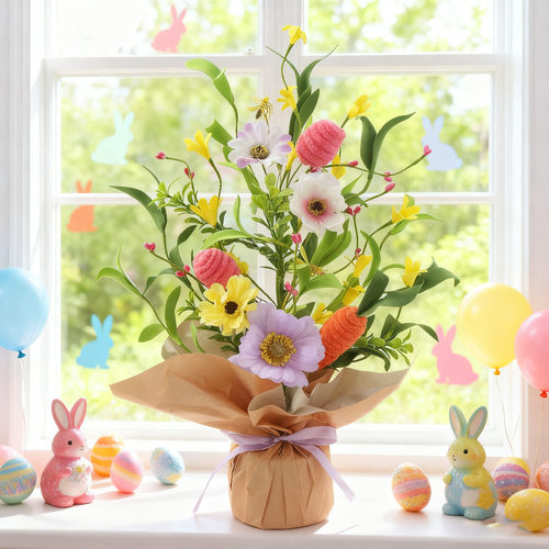 Easter Decoration Egg Small Tree Spring Simulation Green Pla