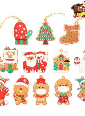 Pvc Soft Glue Christmas Pendant Gingerbread Man Pendant Chri