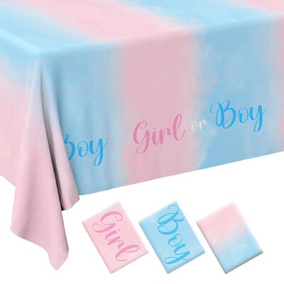 Gender Reveal Party Supplies Disposable Tablecloth Waterproo