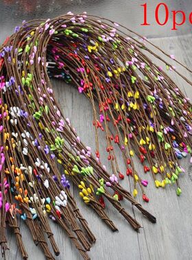 65cm Colourful Iron Wire Rattan Ring Artificial Flowers Garl