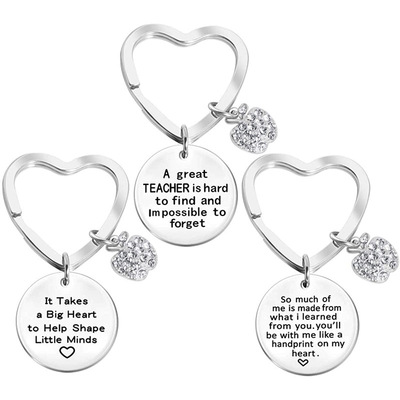 Teacher's Day A Great Teacher Stainless Steel Keychain To Co