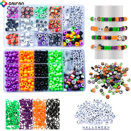 Halloween Soft Pottery Beads Beaded Diy Material Bag Barrel