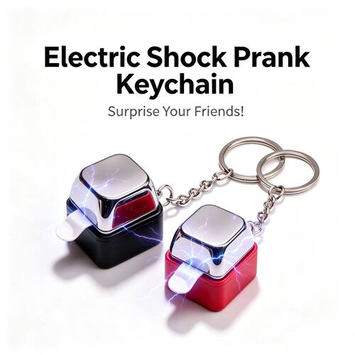 Electric Shock Prank Keychain Mini Keyboard Button Funny Sho