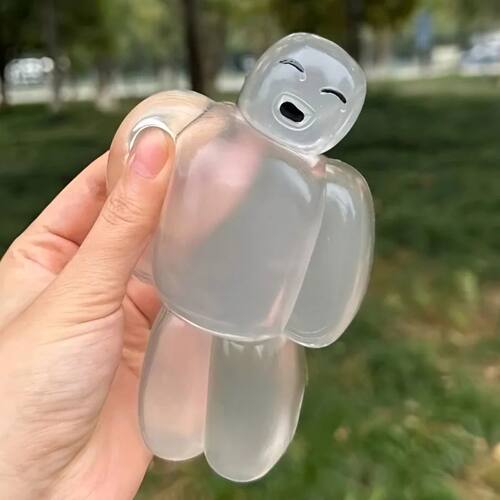Squishy Transparent Jelly Robot Sticky Toy Funny Super Soft