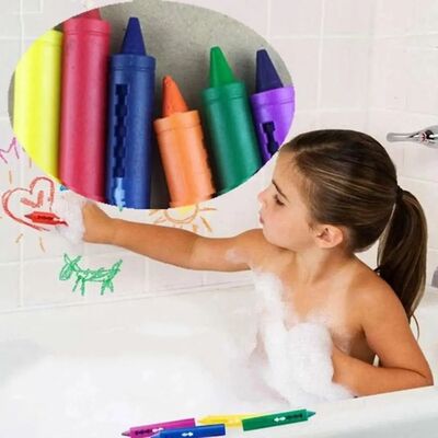6Pcs Creative Erasable Bathroom Crayon Washable Multicolor G